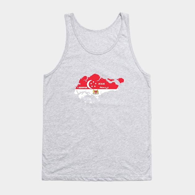 Singapore flag & map Tank Top by Travellers